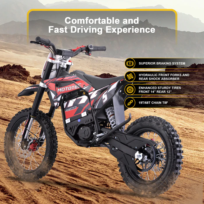 MotoTec 60v Pro Electric Dirt Bike 2000w Lithium - Image 6